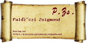 Palóczi Zsigmond névjegykártya