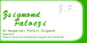 zsigmond paloczi business card