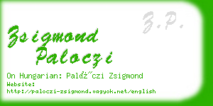 zsigmond paloczi business card